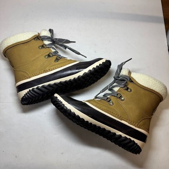 JBU Womens 7 M Tan Lizzy Waterproof Faux Fur Lined Ankle Boots DISPLAY IV0 - Picture 6 of 6